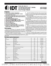 IDT71T75902S80BGI datasheet pdf IDT