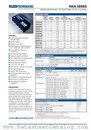 NKA1209D datasheet pdf C&D Technologies