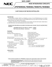 UPD784936AGF-XXX-3BA datasheet pdf NEC