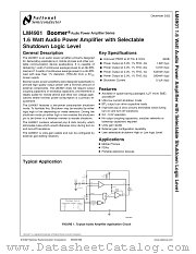 LM4901LDX datasheet pdf National Semiconductor