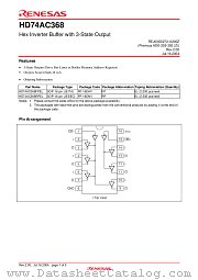 HD74AC368 datasheet pdf Renesas