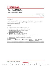 HD74LV2G02A datasheet pdf Renesas