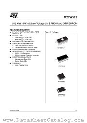 M27W512-100K6 datasheet pdf ST Microelectronics