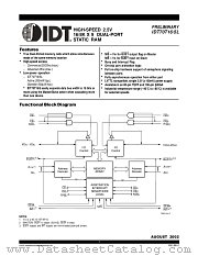 IDT70T16L25PF datasheet pdf IDT