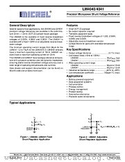 LM4040 datasheet pdf Micrel Semiconductor