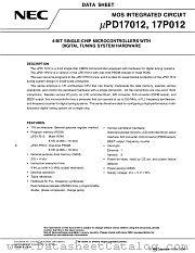 UPD17012GF(A)-XXX-3BE datasheet pdf NEC