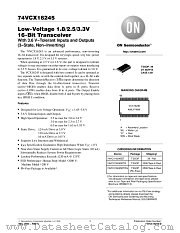 74VCX16245 datasheet pdf ON Semiconductor