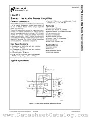 LM4752T datasheet pdf National Semiconductor
