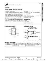 LM321 MDC datasheet pdf National Semiconductor
