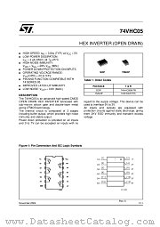 74VHC05 datasheet pdf ST Microelectronics