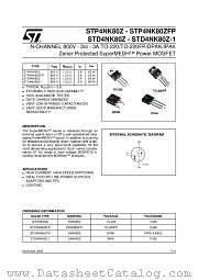STD4NK80ZT4 datasheet pdf ST Microelectronics