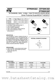 STD6NK50Z datasheet pdf ST Microelectronics