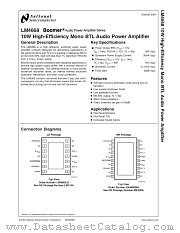 LM4668LDX datasheet pdf National Semiconductor