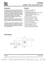 ICS503 datasheet pdf Texas Instruments