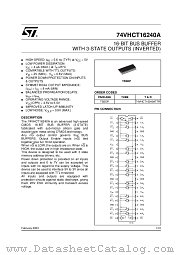 74VHCT16240A datasheet pdf ST Microelectronics