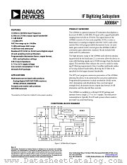 AD9864BCPZ datasheet pdf Analog Devices