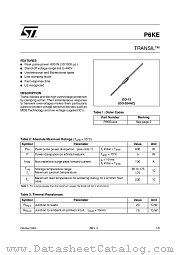 P6KE6V8ARL datasheet pdf ST Microelectronics