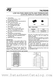 74LVX245 datasheet pdf ST Microelectronics