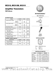 BC212BRL1 datasheet pdf ON Semiconductor