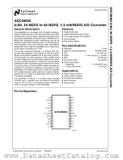 ADC08060EVAL datasheet pdf National Semiconductor