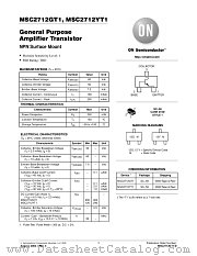 MSC2712GT1 datasheet pdf ON Semiconductor