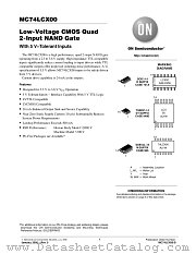 MC74LCX00DT datasheet pdf ON Semiconductor