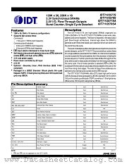 IDT71V2577S80BGI datasheet pdf IDT