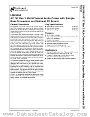 LM4546AVH datasheet pdf National Semiconductor