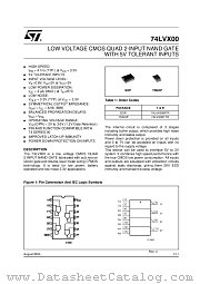 74LVX00 datasheet pdf ST Microelectronics