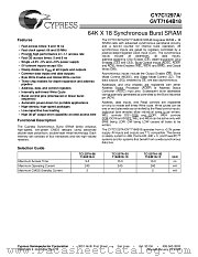 CY7C1297A-66AC datasheet pdf Cypress