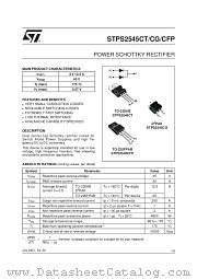 STPS2545CG-TR datasheet pdf ST Microelectronics