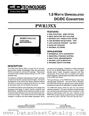 PWR1310A datasheet pdf C&D Technologies