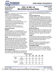 GS882V18B datasheet pdf GSI Technology