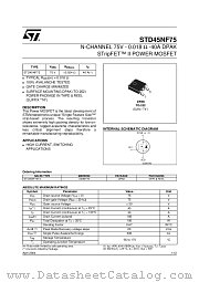 STD45NF75 datasheet pdf ST Microelectronics