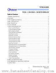 W9816G6BB-7 datasheet pdf Winbond Electronics