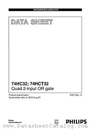 74HCT32PW datasheet pdf Philips