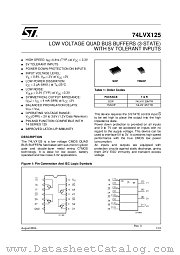 74LVX125 datasheet pdf ST Microelectronics