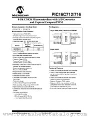 PIC16C712-20/P datasheet pdf Microchip