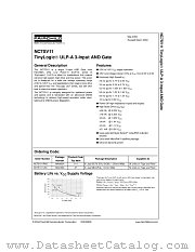 NC7SV11 datasheet pdf Fairchild Semiconductor