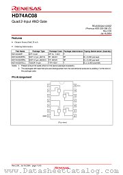 HD74AC08 datasheet pdf Renesas