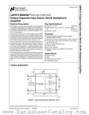 LM4910MAX datasheet pdf National Semiconductor