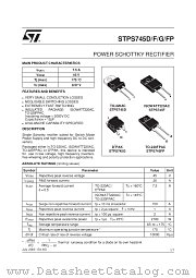 STPS745 datasheet pdf ST Microelectronics