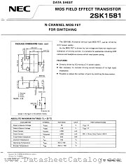 2SK1581 datasheet pdf NEC