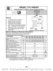 KBL607 datasheet pdf Taiwan Semiconductor