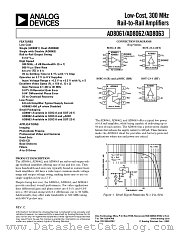 AD8063AR-REEL datasheet pdf Analog Devices