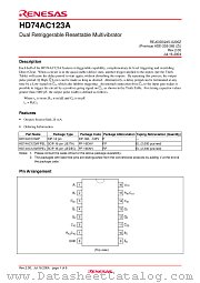 HD74AC123A datasheet pdf Renesas