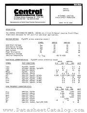 2N4416A datasheet pdf Central Semiconductor