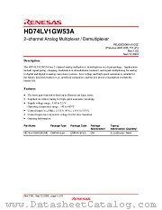 HD74LV1GW53A datasheet pdf Renesas