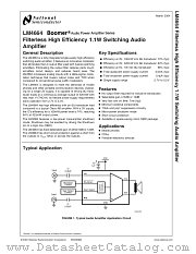 LM4664ITLX datasheet pdf National Semiconductor