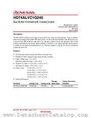 HD74ALVC1G240 datasheet pdf Renesas